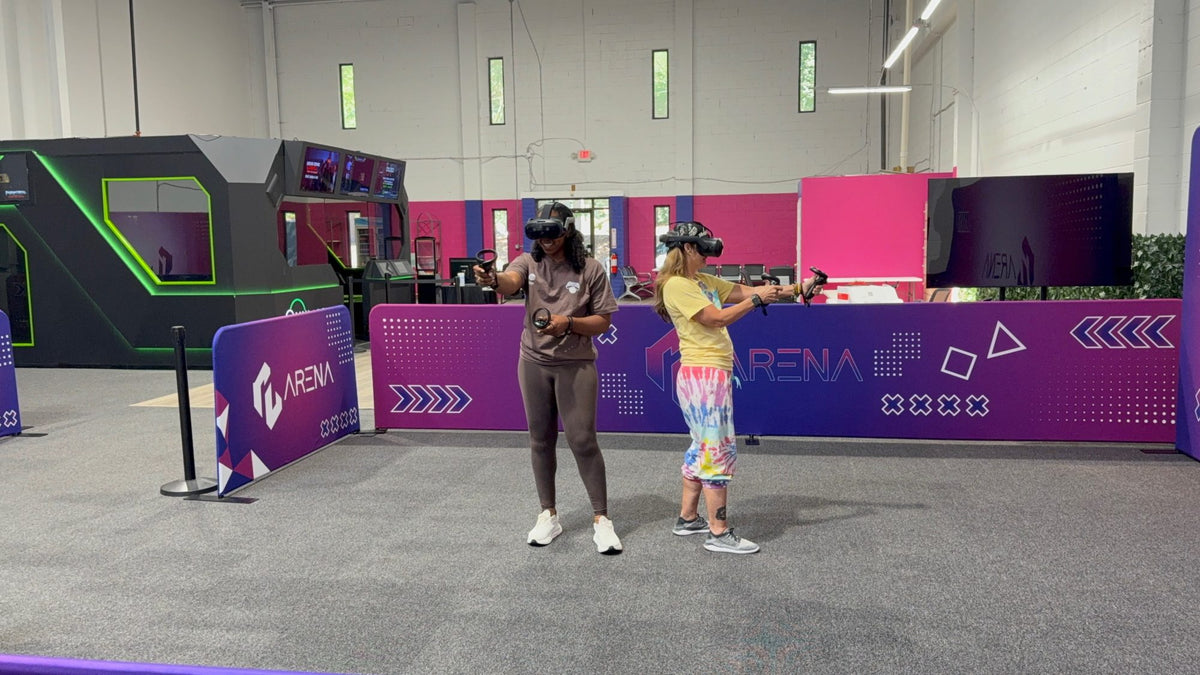 Two players celebrating a win